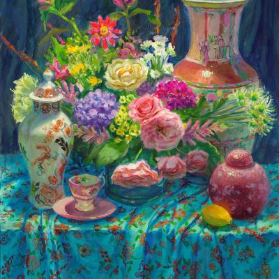 Blauw En Bloemen